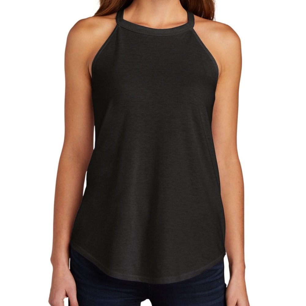 NEW Women's Black Rocker Tank Top Halter Top Tee